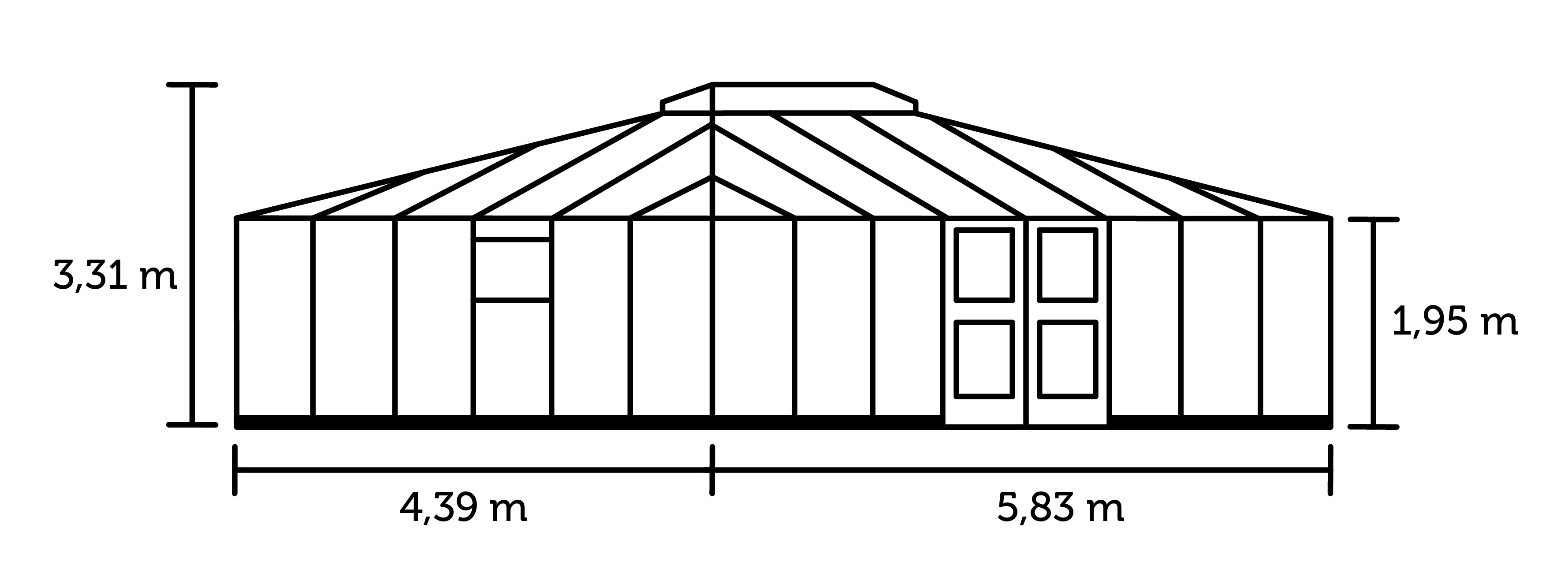 Royal Well Tuinkamer Grand Oase 25,6 m2 Antraciet - Afbeelding 5